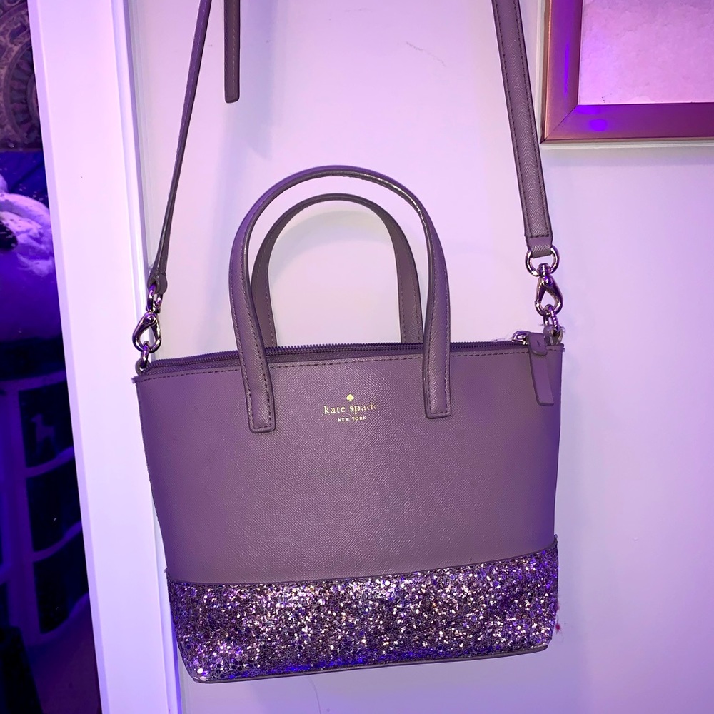 Grey sequins Kate spade purse